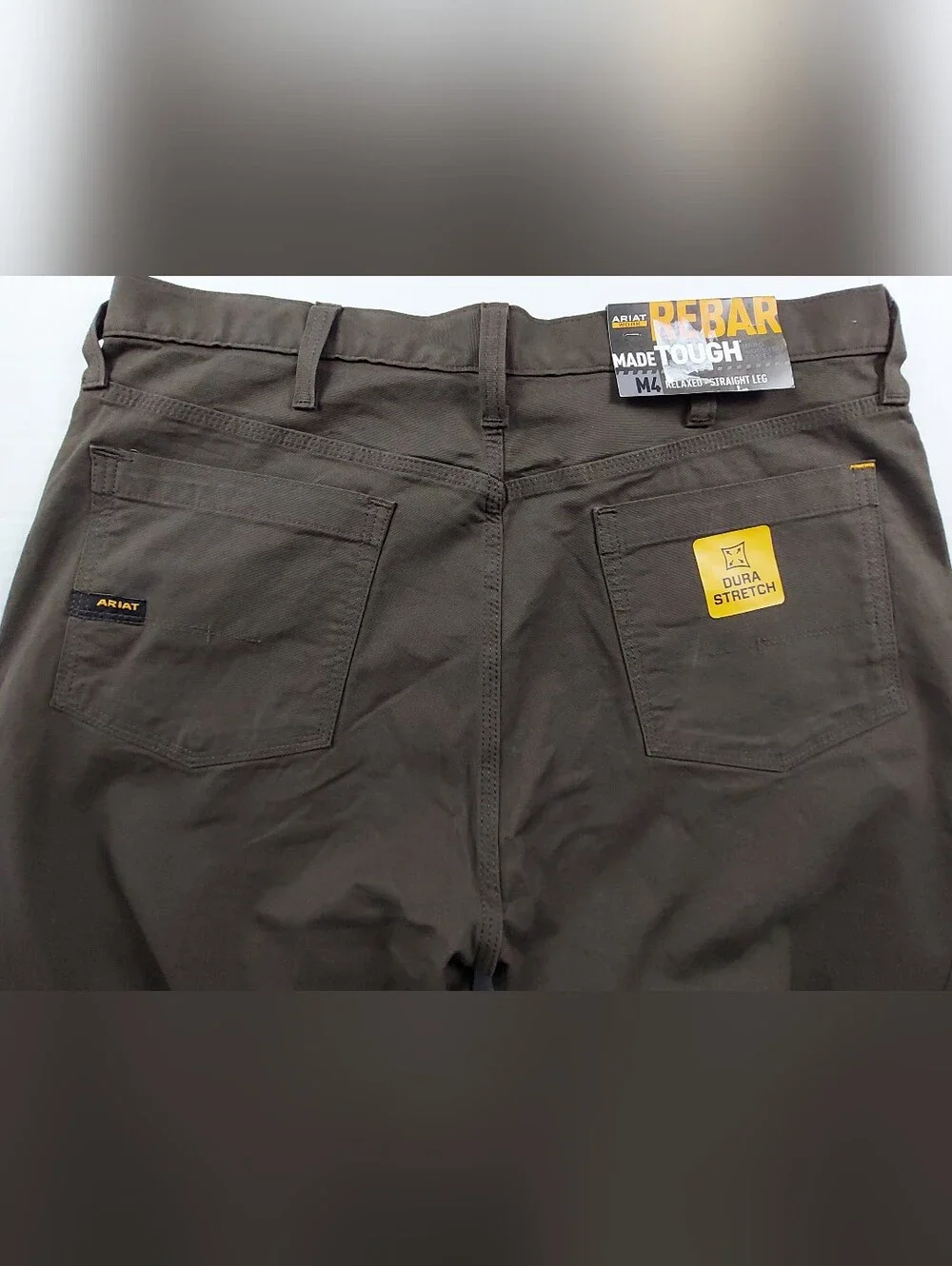 Ariat Rebar M4 DuraStretch Pant Mens 38x30 (39x30) Relaxed Straight Brown NWT